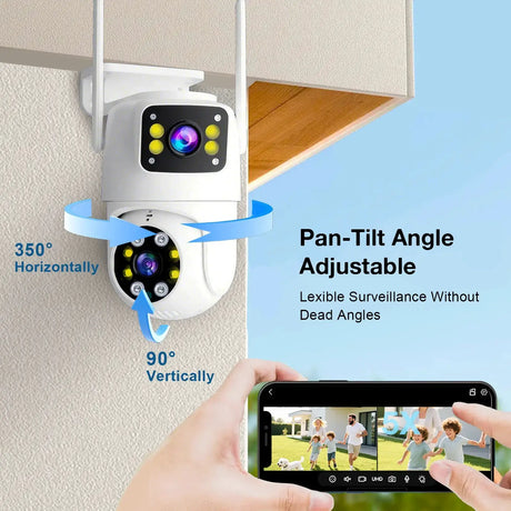 10MP Dual Lens Tuya WiFi Camera PTZ Outdoor 4K Security Camera With AI Tracking - stepyours.com