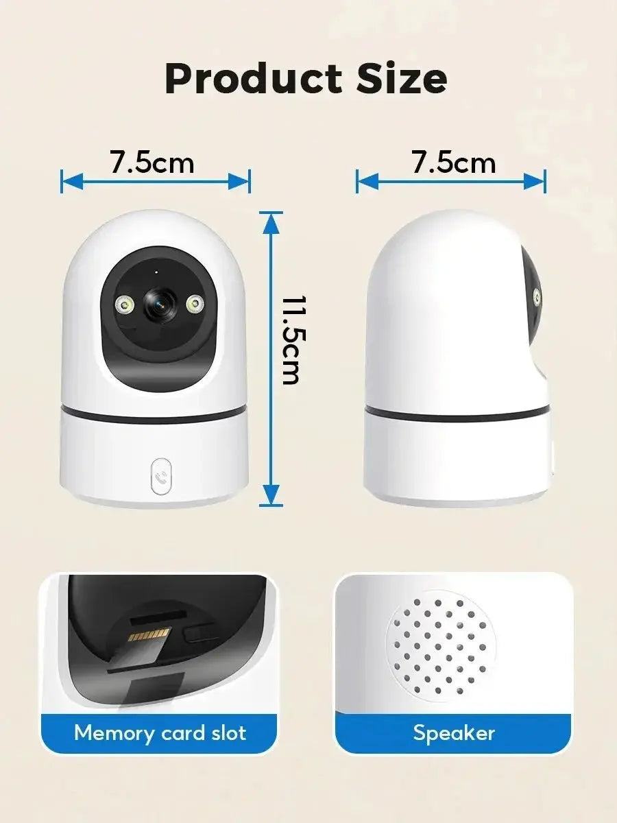 PEGATAH 5MP One - Touch Call Indoor Baby Monitor WiFi Color Night Vision - stepyours.com