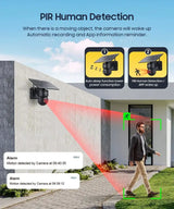 Shiwojia 4G Sim Solar Camera With WiFi 6W Dual Lens 12X Zoom