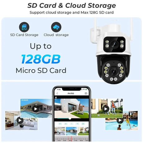 ASECAM 12MP 6K WiFi Outdoor Camera - AI Tracking, 8X Zoom, Dual Screen - stepyours.com
