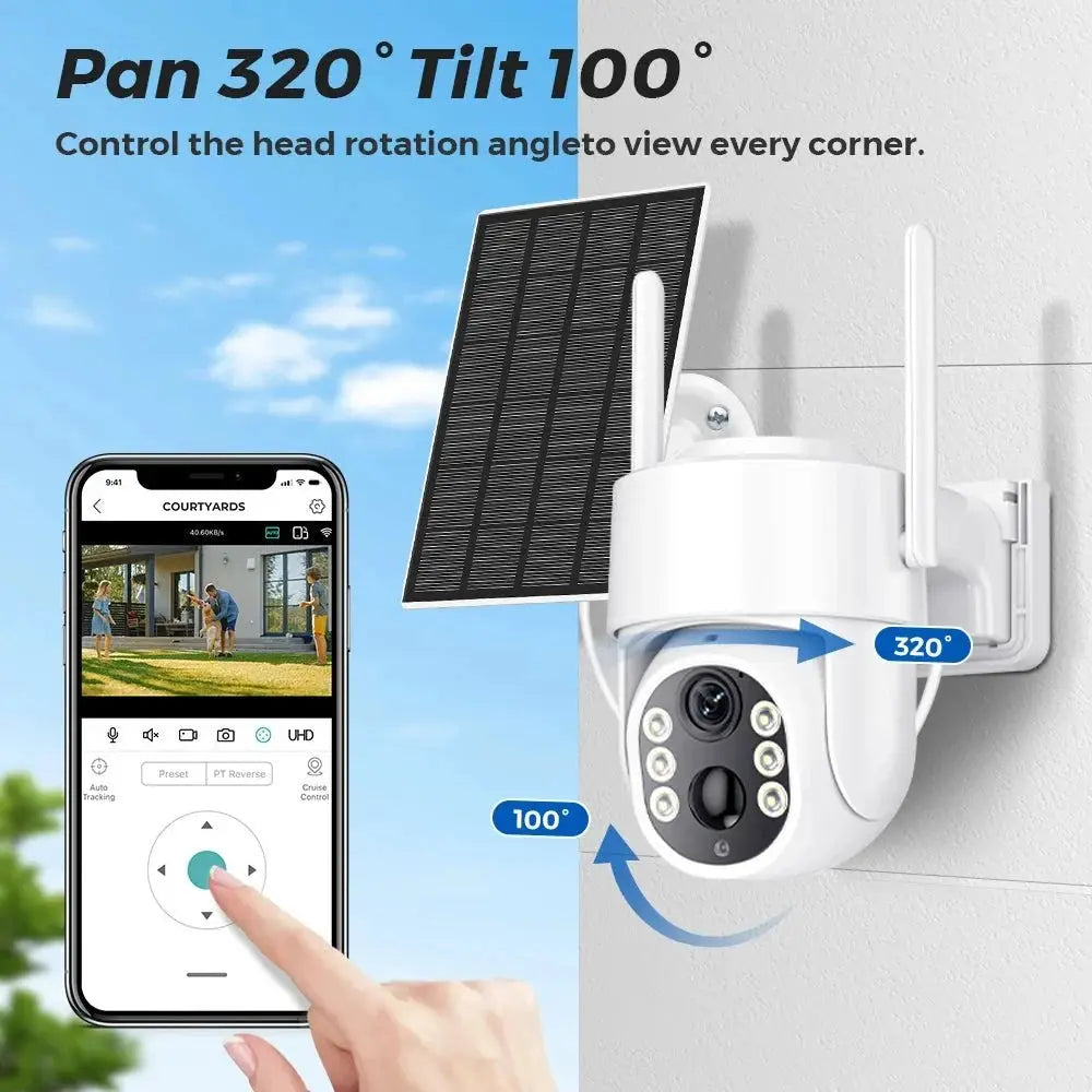 ICSEE 5MP Solar Wireless Outdoor Camera 7800mAh Battery 365 Day Standby - stepyours.com
