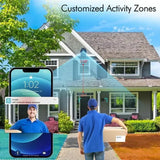NOCCLILI Wireless Outdoor Security Camera - 2K Battery Powered WiFi Motion Siren - stepyours.com