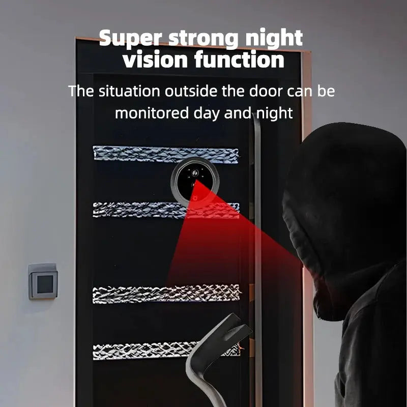 4.3 Inch HD Display Visual Peephole Video Doorbell 145 Degree Angel 1 Megapixel Camera PIR Motion Detection Night Vision Cat Eye by stepyours.com