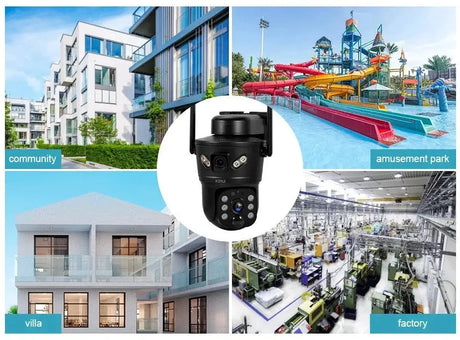 KERUI Outdoor Solar - Powered Dual - Lens Security Camera - 6MP 4G WiFi CCTV - stepyours.com
