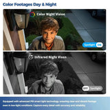 Alevio 2.5K Outdoor Solar Camera Wireless AI Security With Night Vision Hooks - stepyours.com