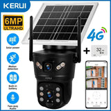 KERUI Outdoor Solar - Powered Dual - Lens Security Camera - 6MP 4G WiFi CCTV - stepyours.com