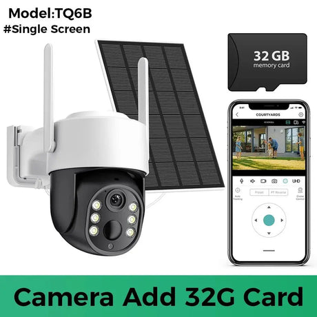 8MP 4K Solar WiFi Outdoor Camera Built In Battery Dual Lens 2K Surveillance - stepyours.com