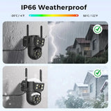 Abuntu Outdoor WiFi Camera - 8MP 4K Dual Lens With AI Human Detection Hooks - stepyours.com
