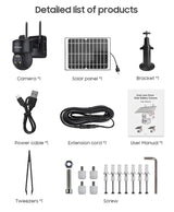 Shiwojia 4G Sim Solar Camera With WiFi 6W Dual Lens 12X Zoom