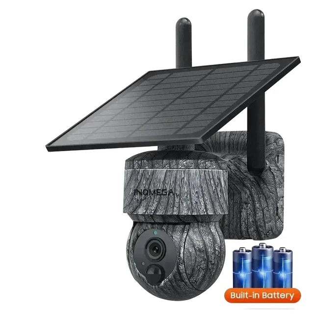 INQMEGA Solar PTZ Camera 5MP 4MP Wireless 4G SIM Outdoor Use