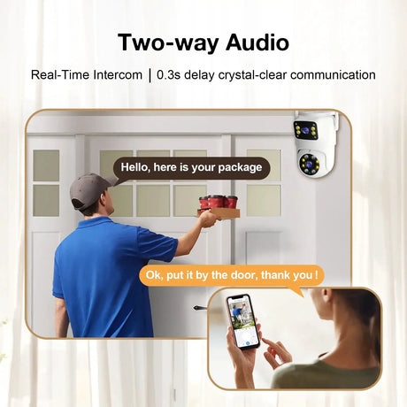 10MP Dual Lens Tuya WiFi Camera PTZ Outdoor 4K Security Camera With AI Tracking - stepyours.com