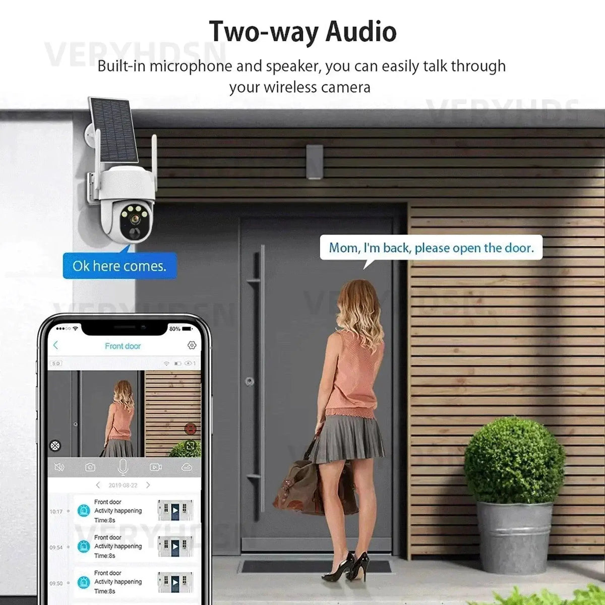 Solar Surveillance Camera Weatherproof WiFi Night Vision