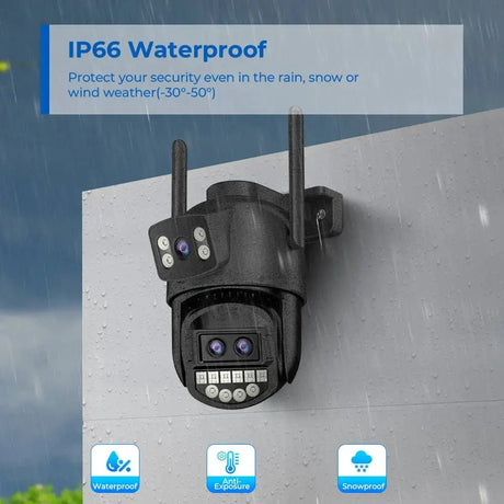 12MP 6K PTZ WiFi Camera with 8X Digital Zoom Outdoor Night Vision CCTV ICSEE - stepyours.com