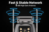 WONSDAR Outdoor WiFi IP Camera - 8x Zoom Triple Lens PTZ With Auto Tracking - stepyours.com