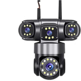 10K 20MP Outdoor WiFi Security Camera 360 Degree PTZ With 4 Lenses And 16X Zoom - stepyours.com