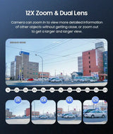 Shiwojia 6MP Solar Camera With 4G Sim Card Outdoor 12X Zoom
