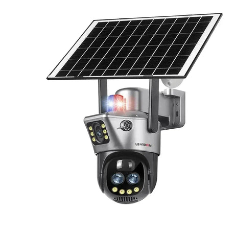 LS Vision Dual Screen Solar Camera 4G WiFi Outdoor Security 10X Zoom IP66 - stepyours.com