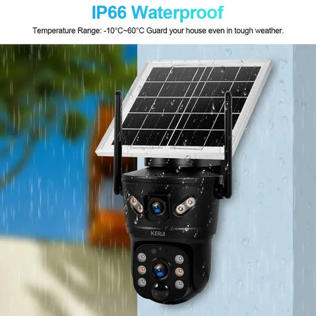 KERUI Outdoor Solar - Powered Dual - Lens Security Camera - 6MP 4G WiFi CCTV - stepyours.com