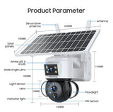 Shiwojia 6MP 4G Solar Security Camera Outdoor Surveillance