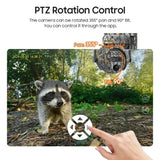 Shiwojia 12X Zoom 4K Solar Camera With Dual Lens 4G 360 Degree View - stepyours.com