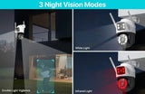 Dual Lens 360 Degree WiFi Camera IP66 Outdoor Security 8MP 4K PTZ - stepyours.com