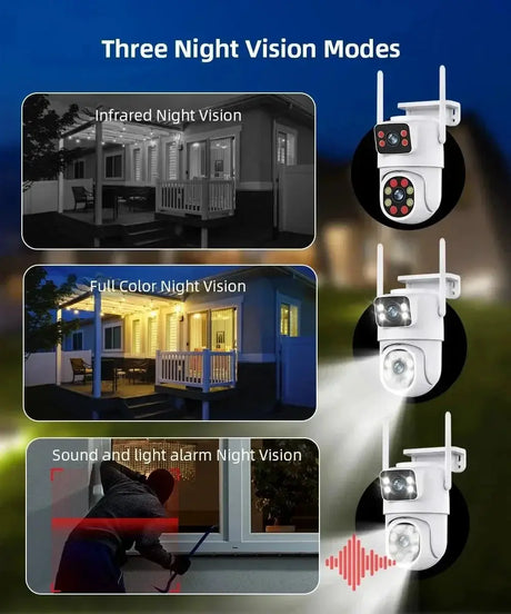 Sherway 4K 8MP Tuya Dual - Lens Outdoor PTZ Camera - AI Tracking and Smart Home - stepyours.com