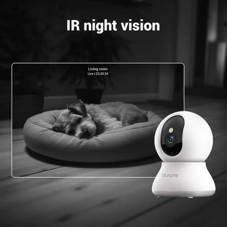 Blurams Pet Camera 2K - 360 Degree Indoor PTZ Security With 2 Way Audio - stepyours.com