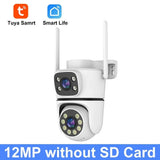 NovoLumen Tuya HD Dual Lens 5G WiFi PTZ Outdoor IP Camera Color Night Vision - stepyours.com