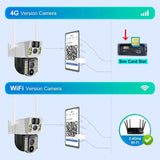 V380 Pro Solar 8MP 4K Wireless Camera - Dual Lens, 4G PIR Night Vision - stepyours.com