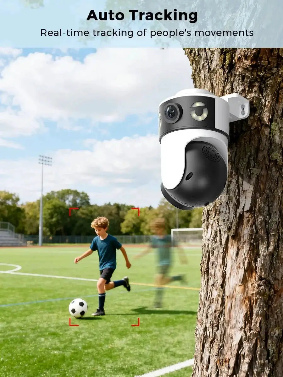 O - KAM 10MP Dual Lens PTZ WiFi Camera - AI Humanoid Detection and Auto Tracking - stepyours.com