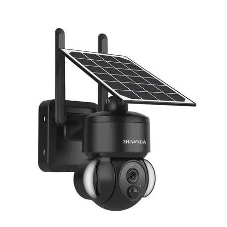 SHIWOJIA Mini Solar Camera 4G Wifi PTZ 3MP 4X Zoom - Tredruns