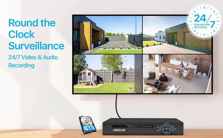 8MP POE NVR Smart Security Camera System AI Face Recognition