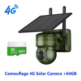 Shiwojia Wifi Wireless PTZ Solar Camera 4G SIM Outdoor 4MP