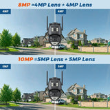 BESDER 5K 10MP WiFi PTZ Outdoor AI Human Detection CCTV Camera 4K IP66 - stepyours.com