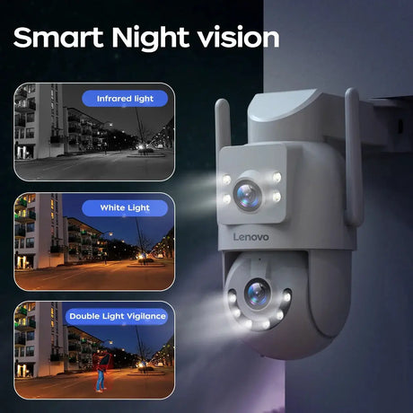 Lenovo HD PTZ Outdoor Camera Dual Lens 6MP With Auto Tracking - 5G WiFi by stepyours.com