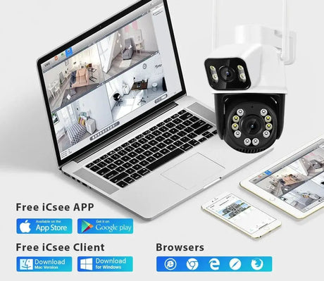 8MP 4K PTZ WiFi Outdoor Camera - Dual Lens AI Tracking for Enhanced Security - stepyours.com