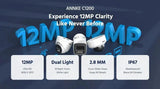 ANNKE 12MP Outdoor Dual Light PoE Security Camera IP67 Night Vision C1200 - stepyours.com