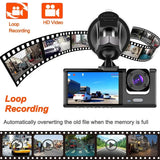 1080P Car Dash Cam 2 To 3 Camera Front And Rear Video Recorder Night Vision - stepyours.com