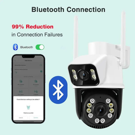 ASECAM 12MP 6K WiFi Outdoor Camera - AI Tracking, 8X Zoom, Dual Screen - stepyours.com