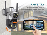 V380 Pro Solar Security Camera - Dual Lenses 8MP 4K PIR Night Vision Outdoor - stepyours.com
