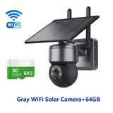 Shiwojia Wifi Wireless PTZ Solar Camera 4G SIM Outdoor 4MP