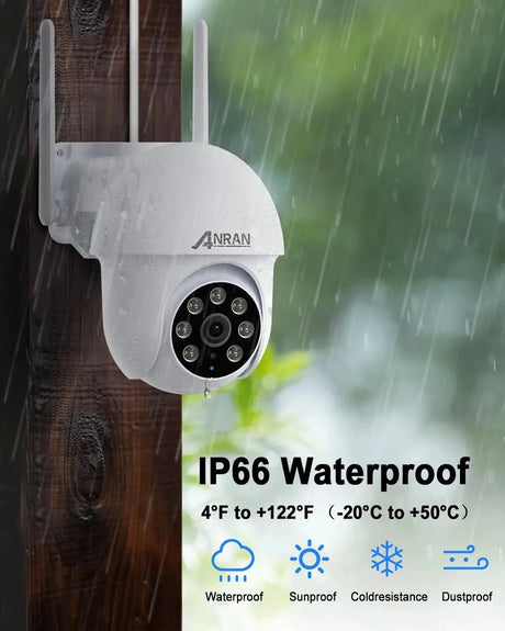 ANRAN 5MP Wired Security Camera With Dual Band WiFi 24x7 IP66 Alexa Compatible - stepyours.com