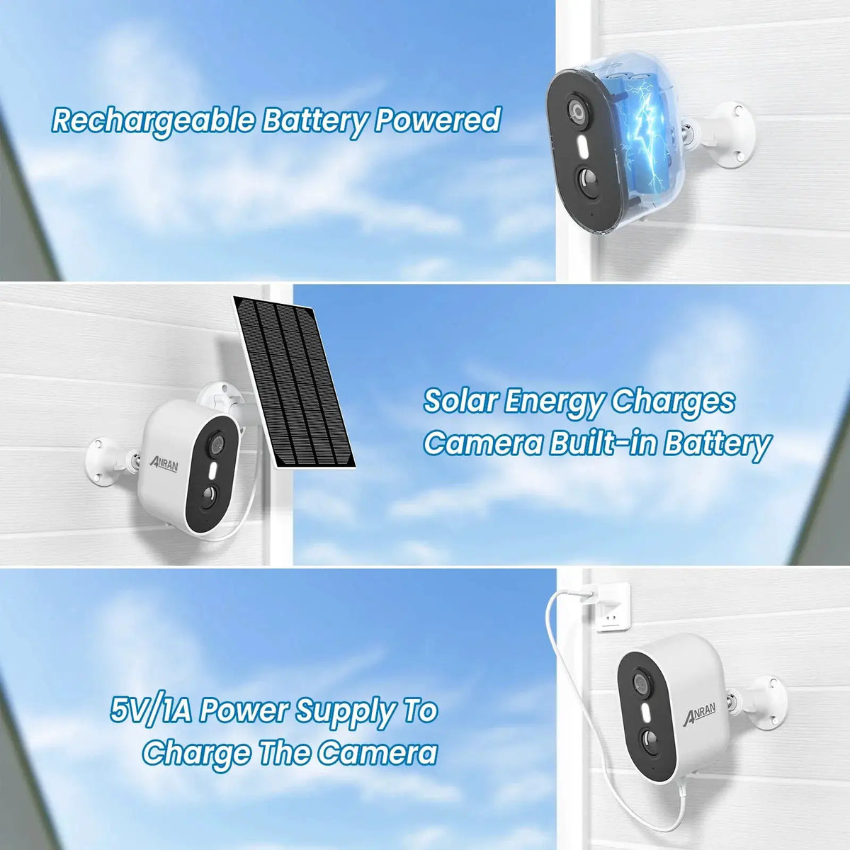 ANRAN C2 2K Battery Wireless Security Camera - 2.4G WiFi IP65 Weatherproof - stepyours.com