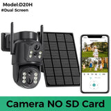 Solar WiFi Security Camera Outdoor Dual Lens 8MP 4K HD with Built - in Battery - stepyours.com