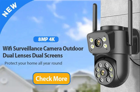 Mini PTZ WiFi Camera 4MP 2K ICsee Surveillance 5X Digital Zoom HD Night Vision - stepyours.com