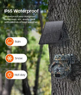 SHIWOJIA 3MP 4G Solar Cameras Wireless 360 Degree PTZ
