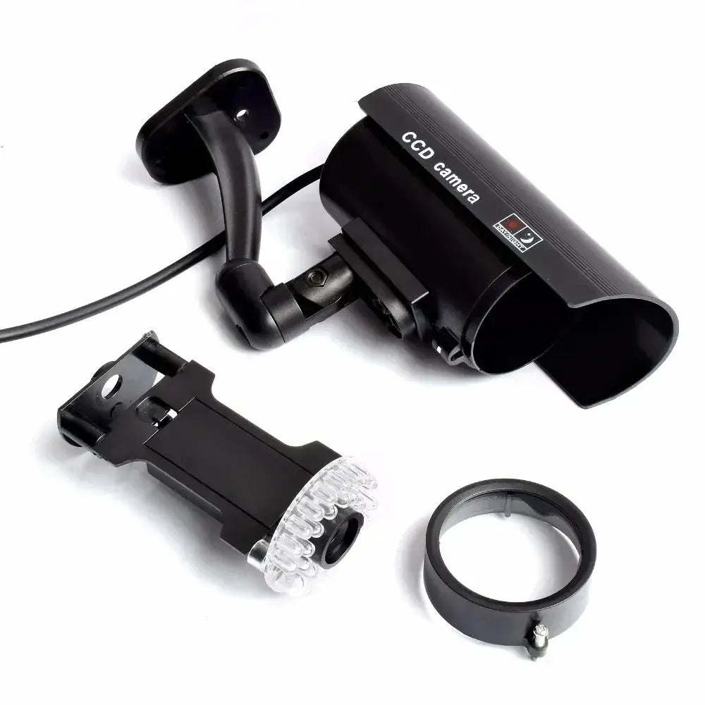 Eleopard Fake Security Camera - Waterproof Dummy CCTV With Red LED Add Hooks - stepyours.com