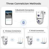 Lenovo 4K Outdoor WiFi Surveillance Camera Dual Lens PTZ IP - Tredruns