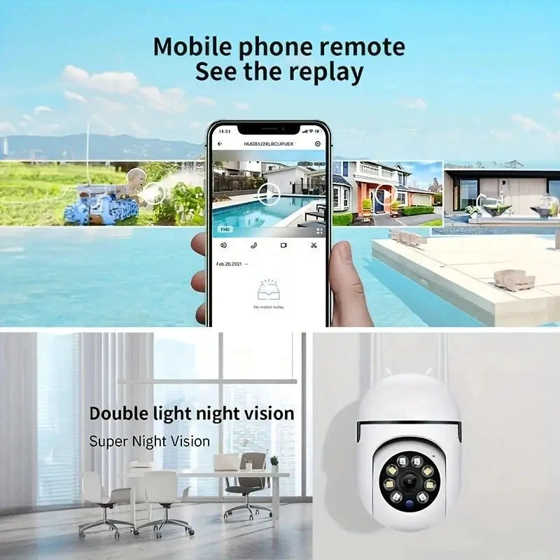 1080P Wireless Security Camera With Color Night Vision 2 Way Audio Pan Tilt Zoom - stepyours.com