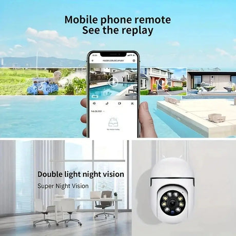 1080P Wireless Security Camera With Color Night Vision 2 Way Audio Pan Tilt Zoom - stepyours.com